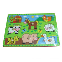 Enigma de madeira Peg Puzzle Farm Animal Puzzle (33332-2)